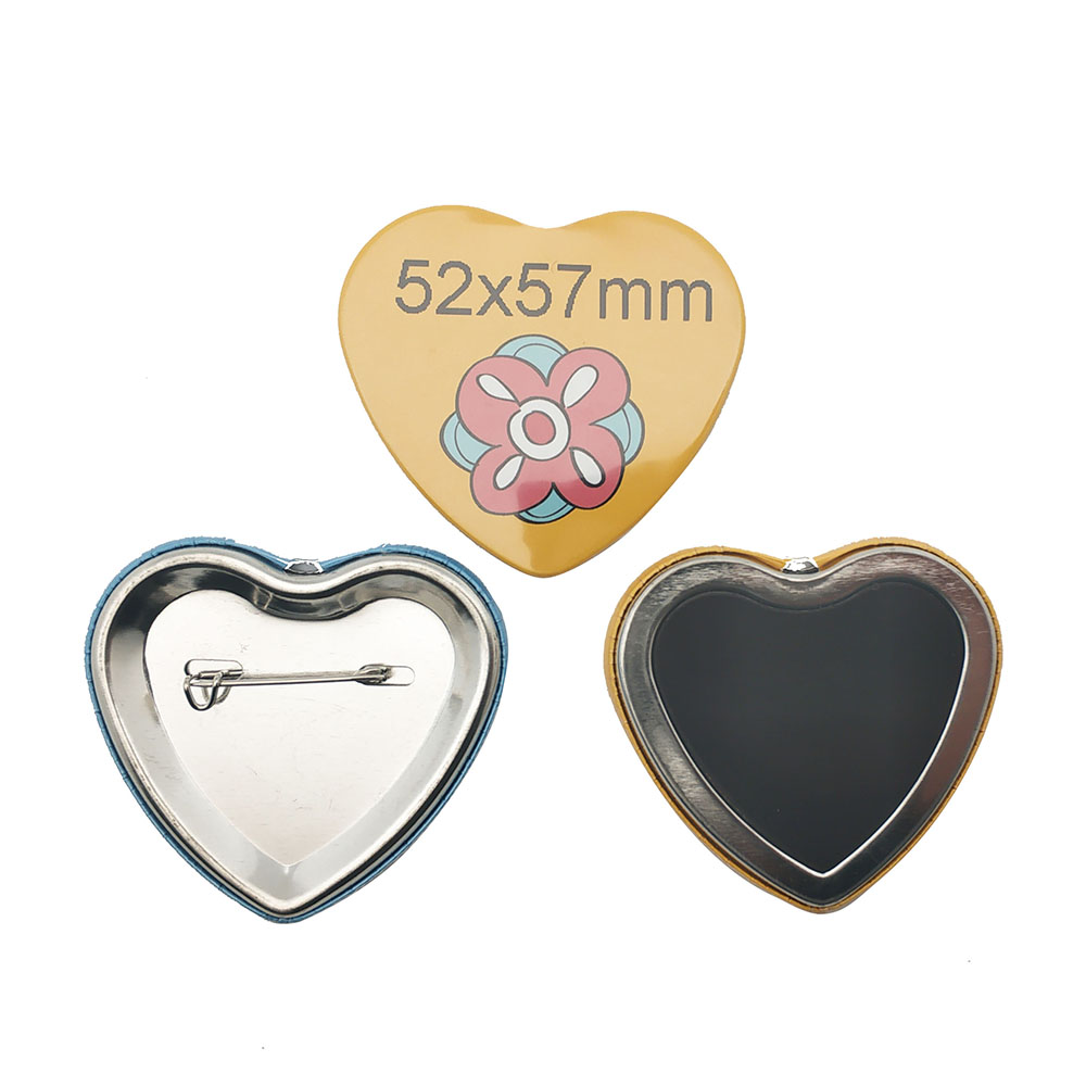 HOT SALE Heart Shape Badge Making Machine Button Maker Kit + Heart Paper Cutter + 1000pcs Heart Pin Button Badge Supplies