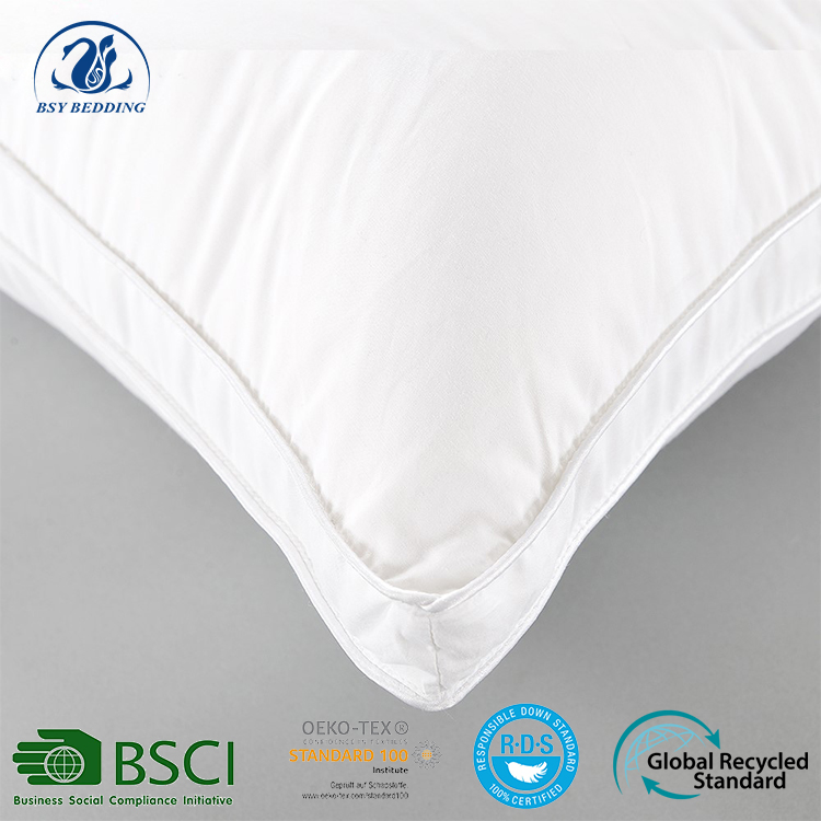 Hotel 200T Polyester Fiber 5CM Square Gusset Pillow