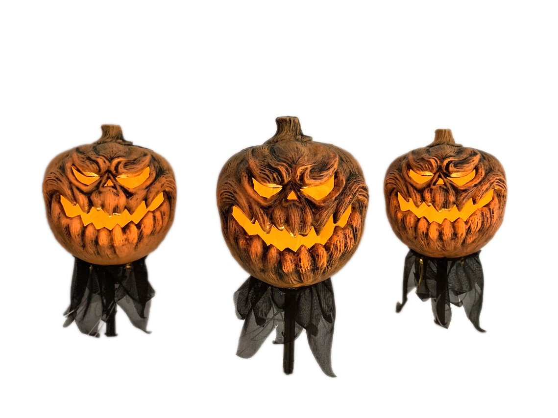 Halloween decorations party light up 7.09” LED PUMPKIN HEAD PATHWAY MARKERS