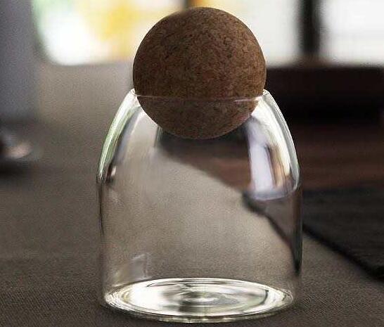 Best Seller mouth blown high borosilicate glass food jar for home using with cork ball EU standard Heat Resistant