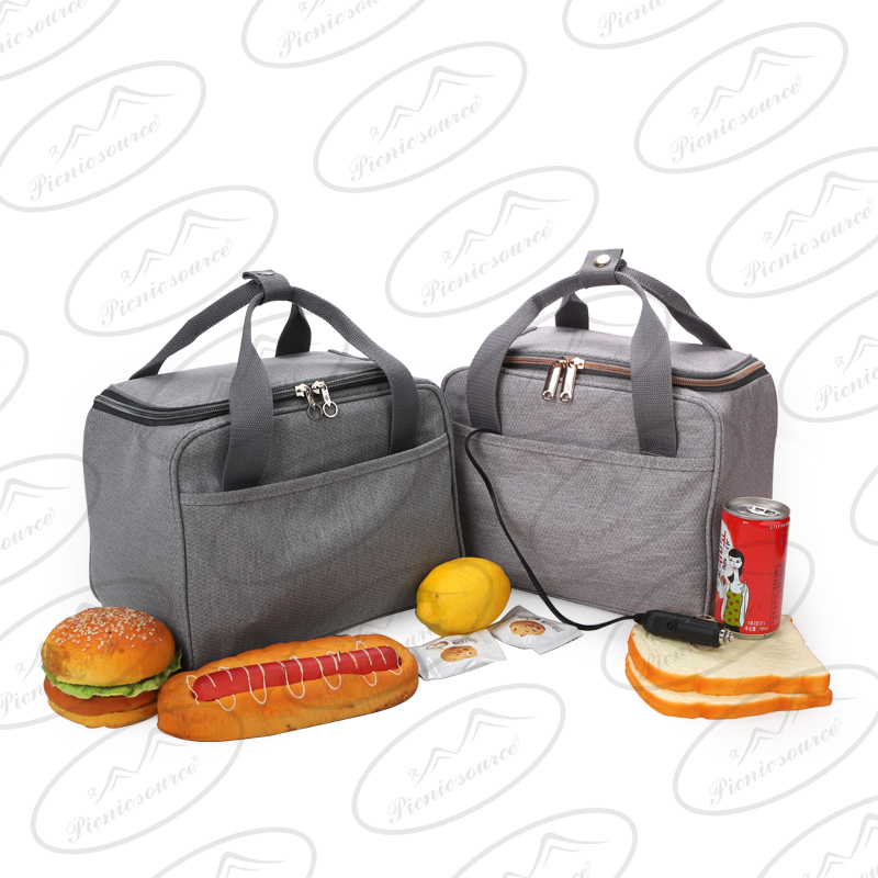 Imitation linen jacquard melange Car heat lunch bag，insulated bag,lunch cooler,cooler bag