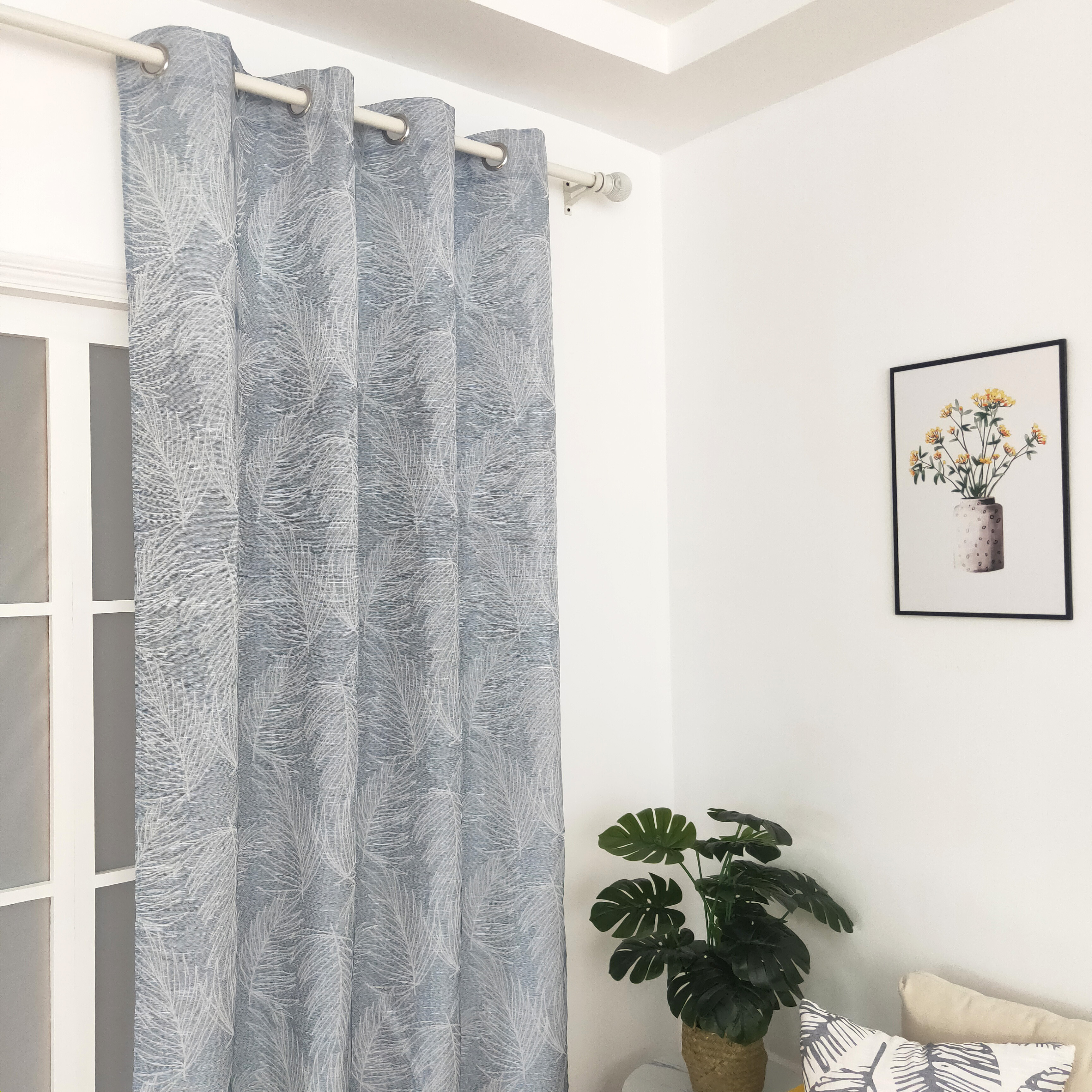 00000LK20008 Rita stripe voile fabric yarn dyed jacquard screen printing cutting recycle voilage ready made linen curtain