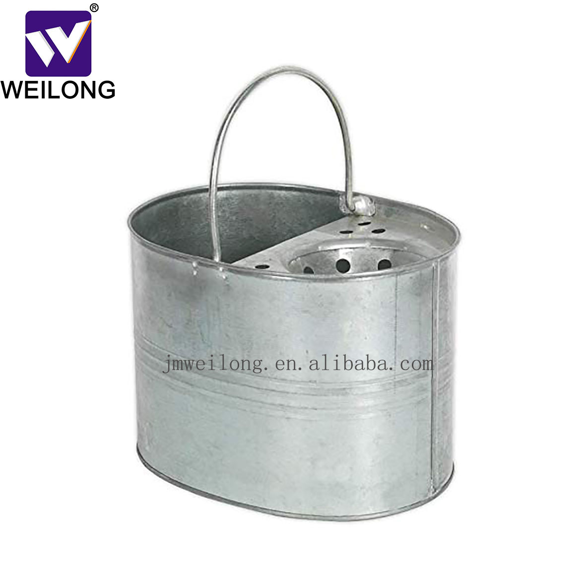 Metal mop bucket