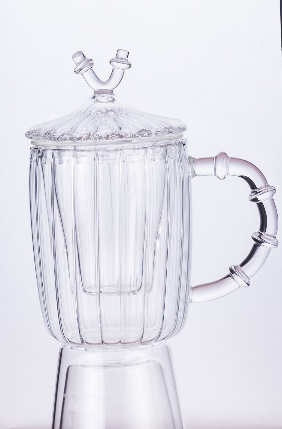 Best Seller High borosilicate glass tea mug with bamboo shape design for home using with dishwasher safe Eco Friendly