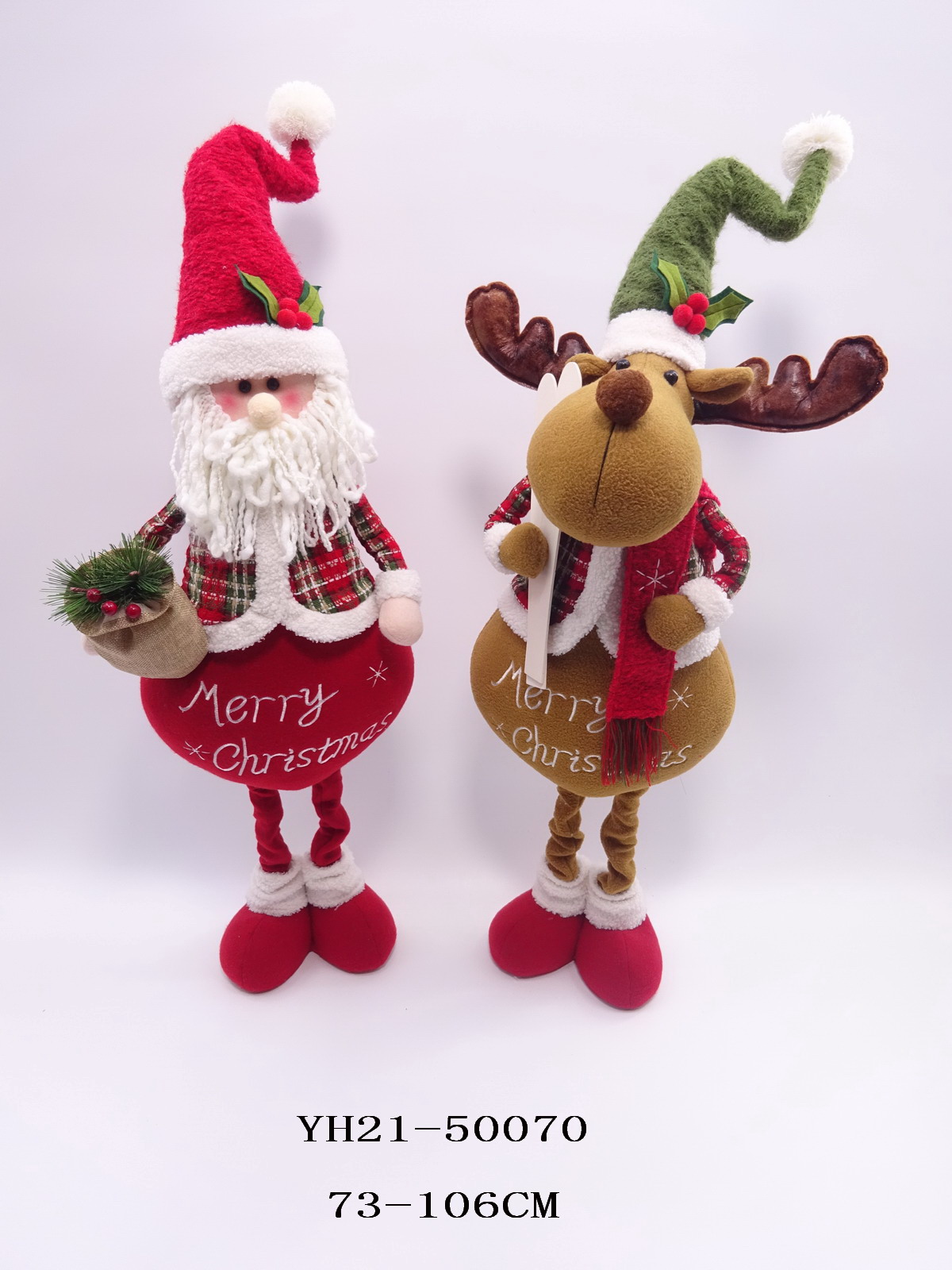 000000 Christmas Decoration:73/106CM Standing Christmas Santa/Reindeer