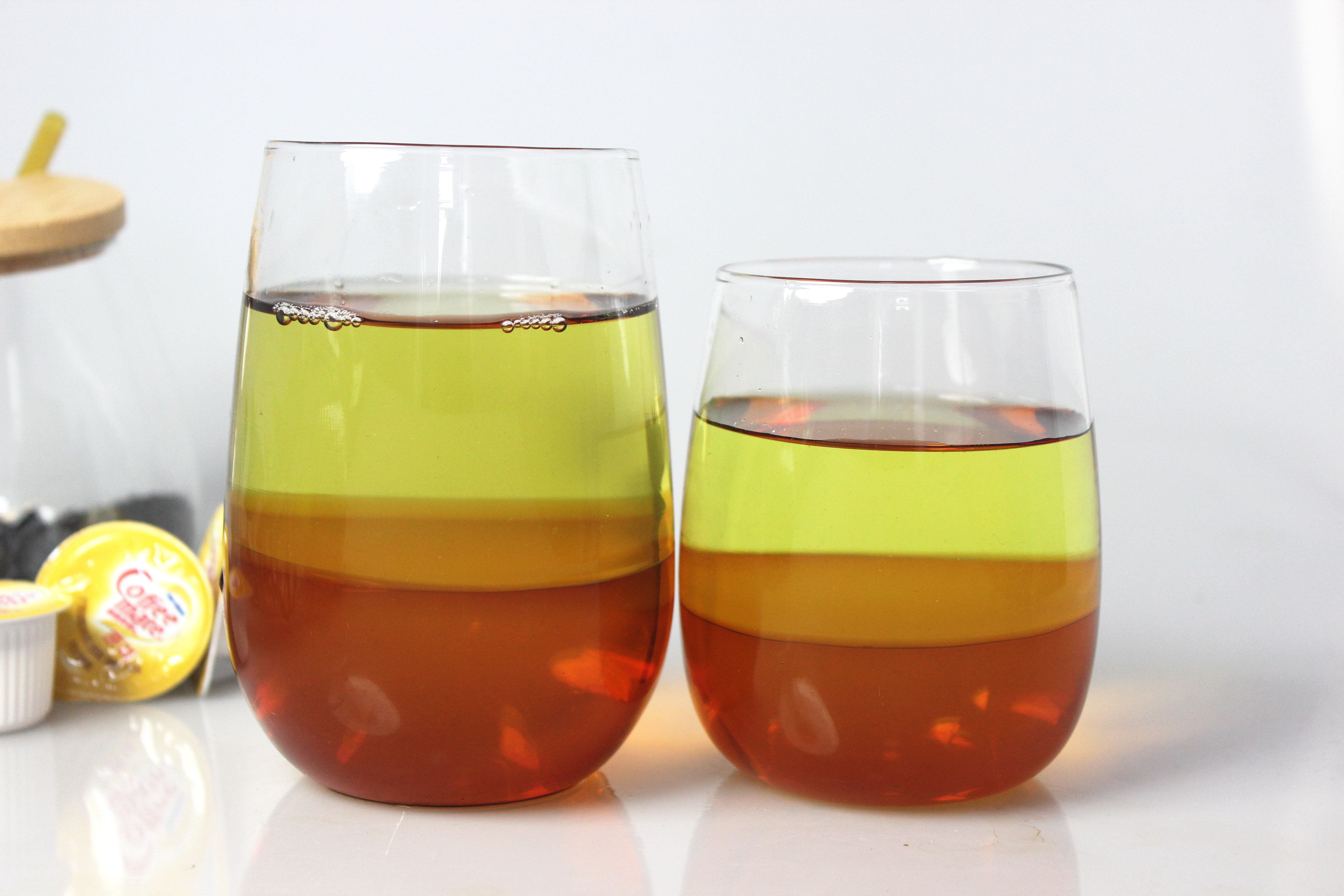 350ML 500ML Amber Single Wall Glass Tea Cup