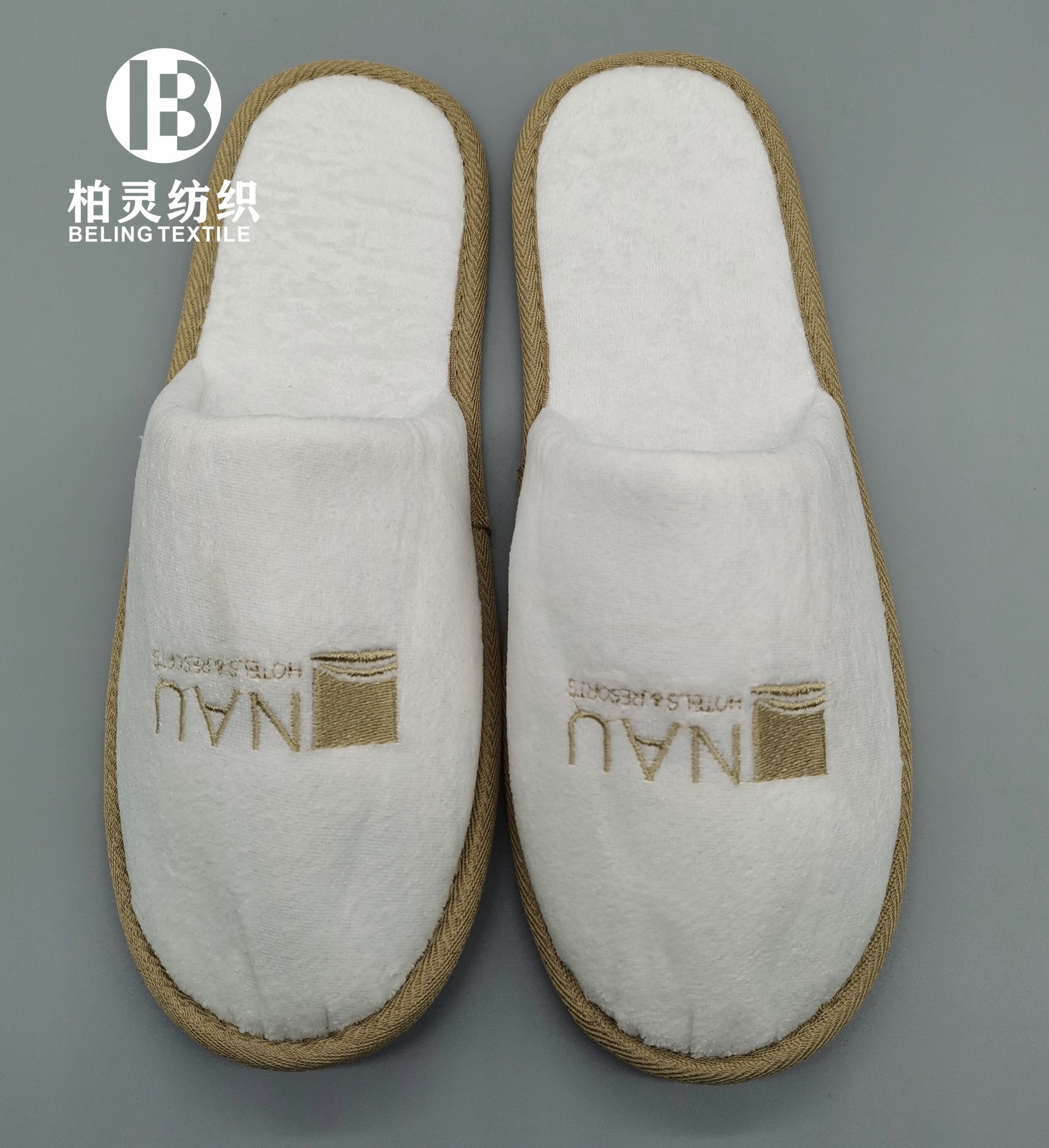 hotel slippers velour embroidery