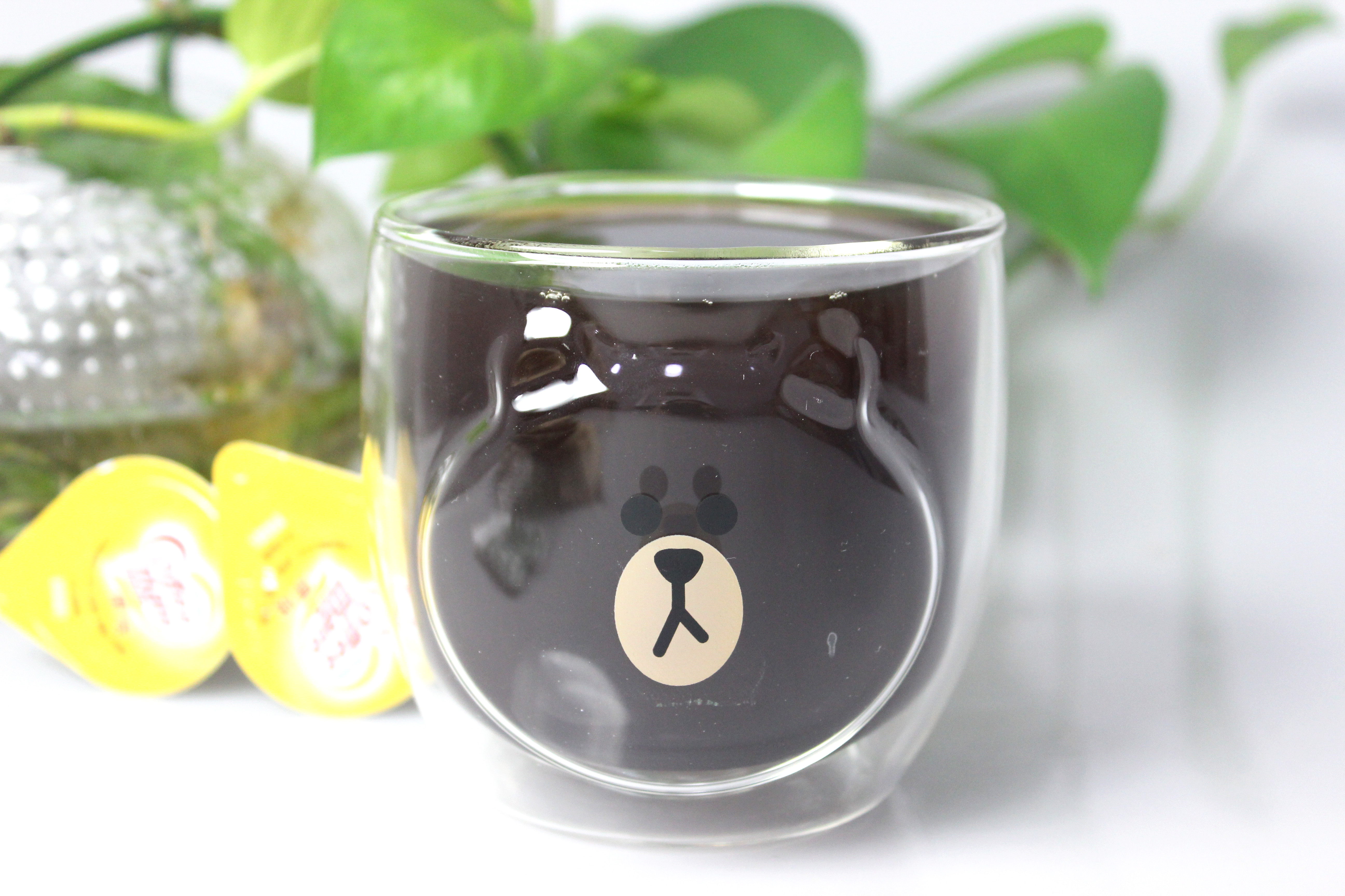 350ML Outer Bear Shape Double Wall Glass Coffee Cup