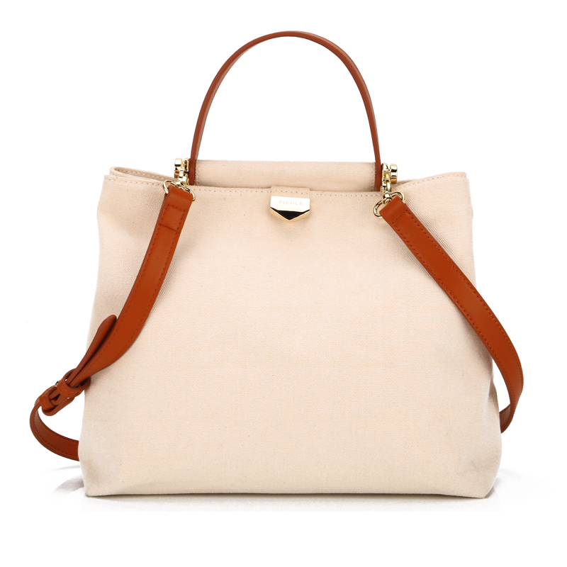 recycle leather organic cotton tote crossbody bag casual fashion factory classic eco leather handbag&wallet SLG 2021 new design vintage fabric