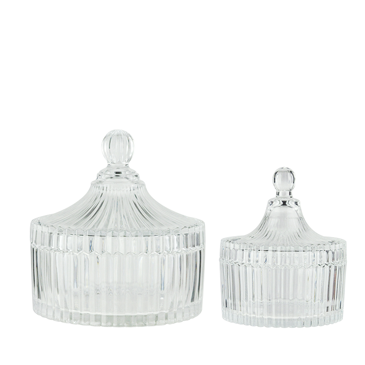 Glass candy jar