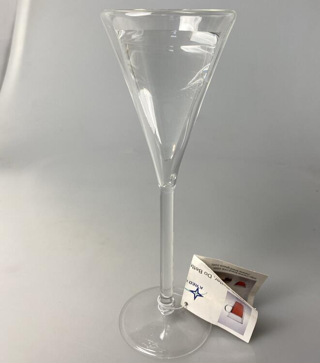 High borosilicate double wall glass champagne cup 150ml dishwasher safe Eco Friendly EU standard