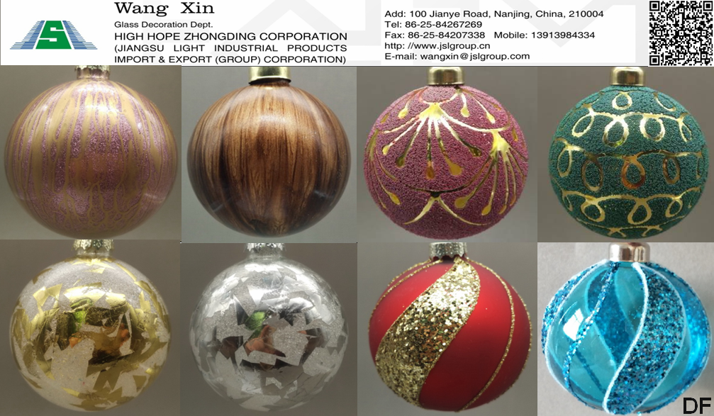 Christmas glass ornaments
