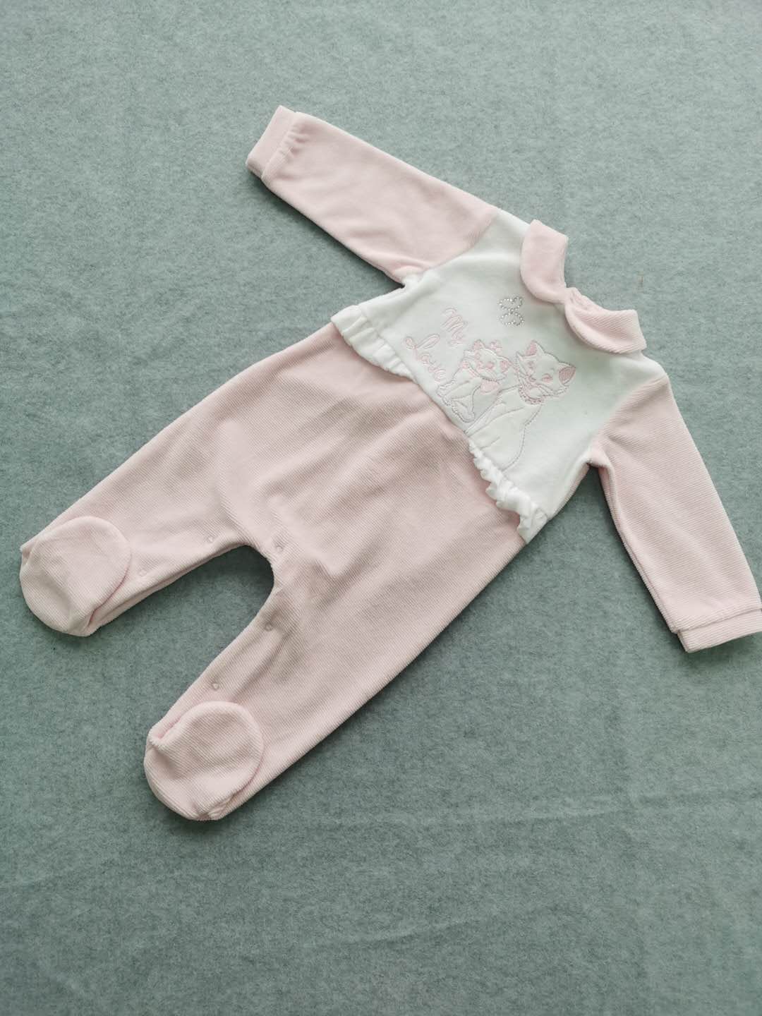 240g drop needle velvet baby romper