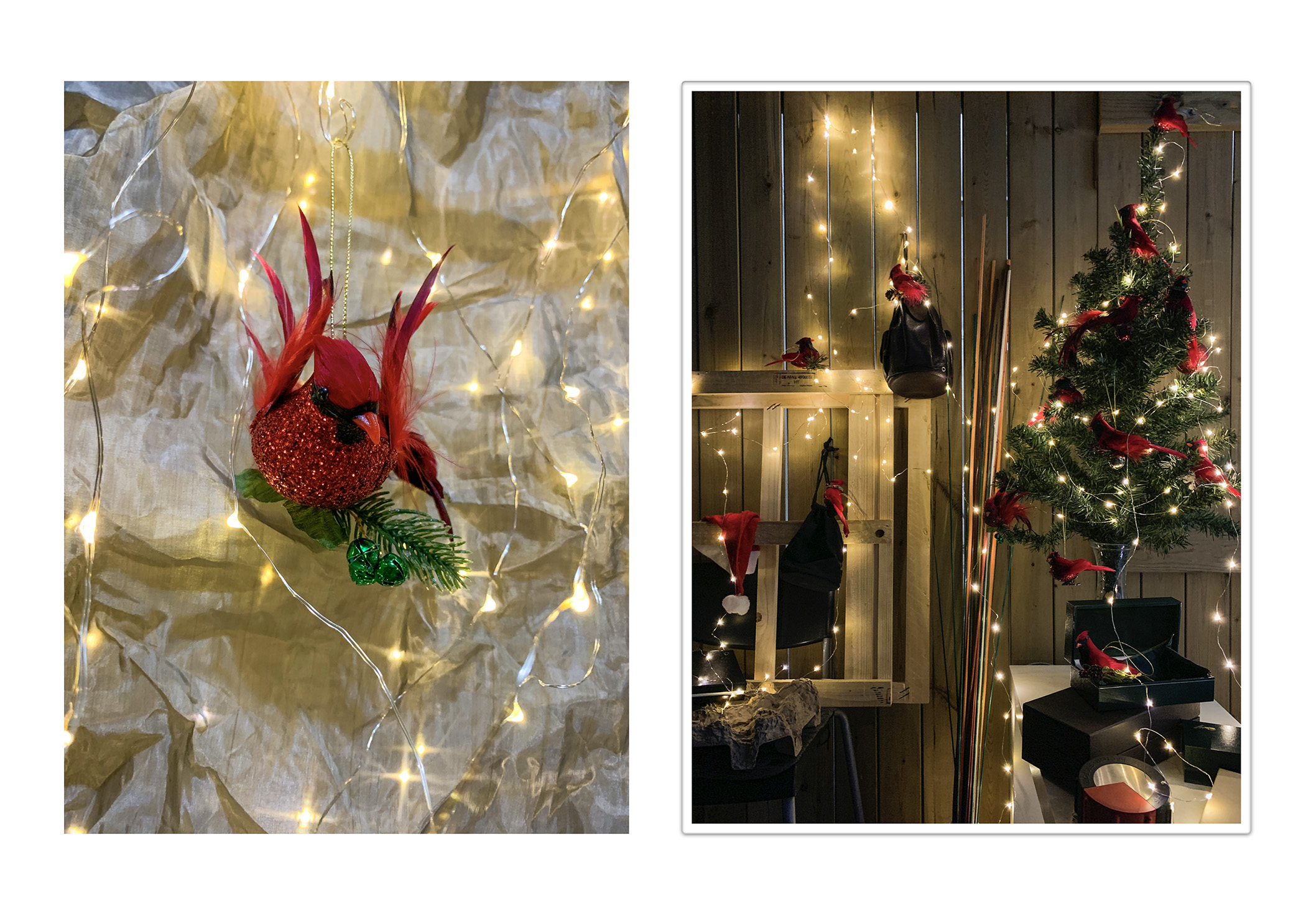 01 Red Cardinal Christmas Ornament Bird Figurine Hanging Decor Natural Christmas Tree Ornaments Wreath Centerpiece Holiday Decoration Gifts With Clips