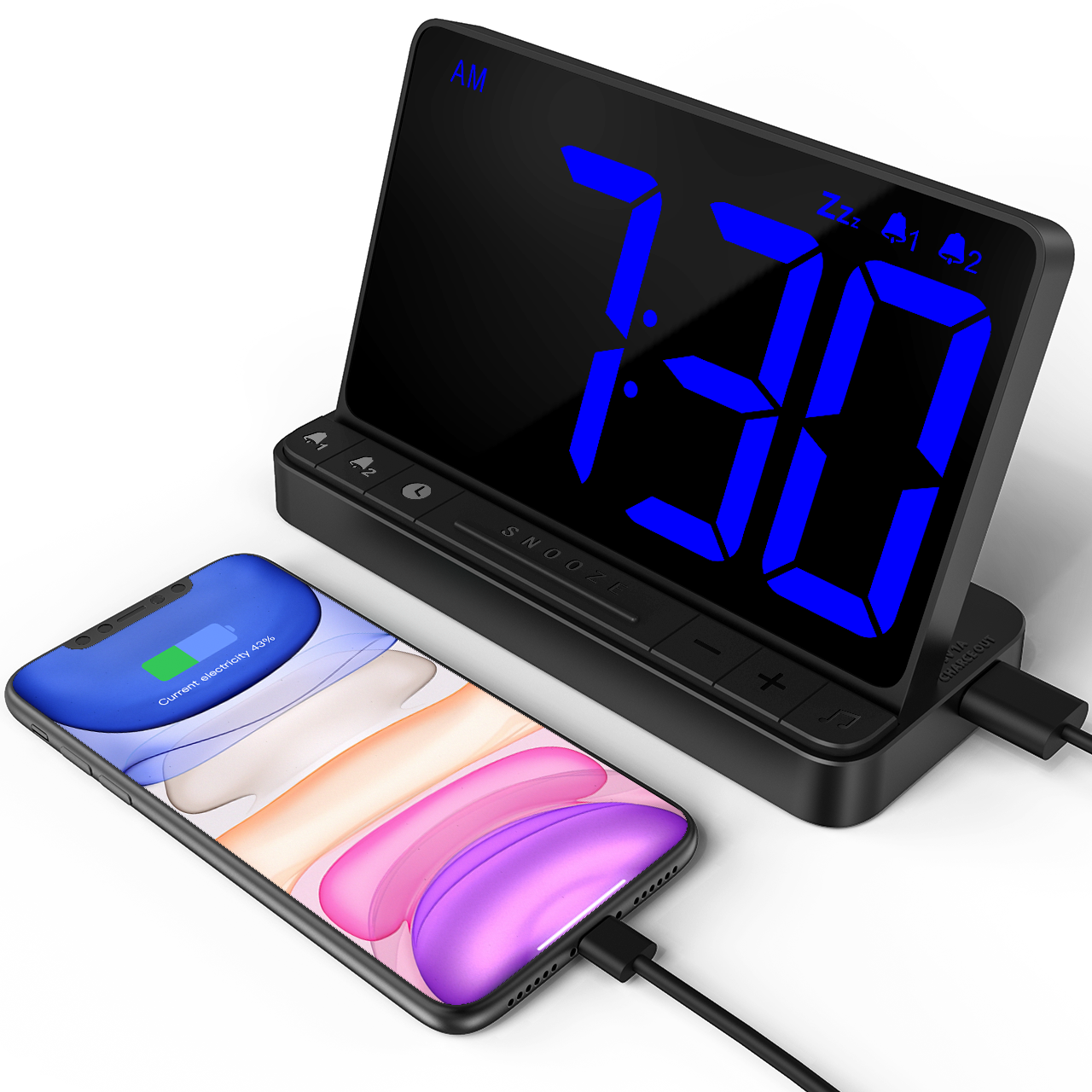 Desktop LED Alarm Clock