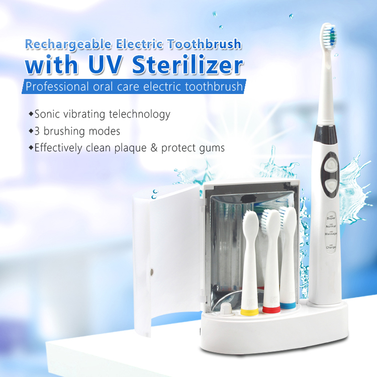 RECHARGEABLE SONIC TOOTHBRUSH with UV STERILIZER 917+907