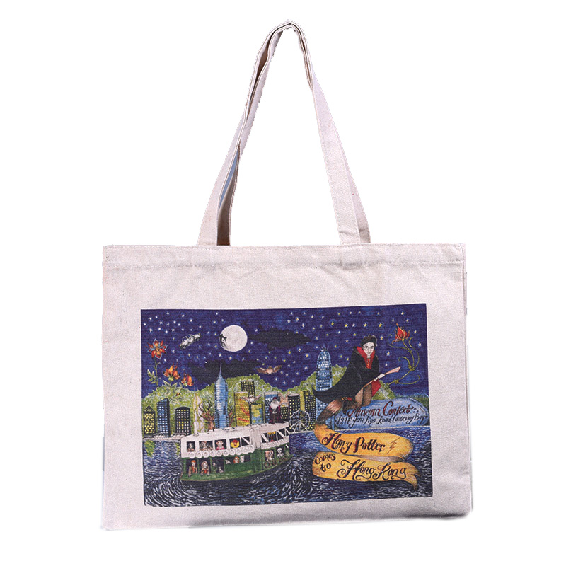 custom cartoon cotton shopping bag