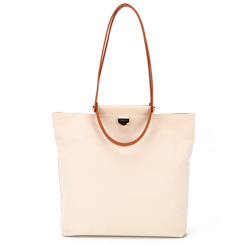 recycle leather organic cotton tote shoulder bag casual fashion factory classic eco leather handbag&wallet SLG 2021 new design vintage fabric