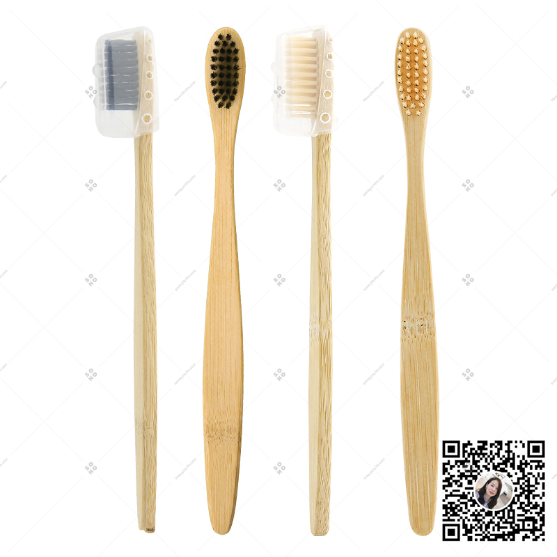 Wholesale Private Label Eco Friendly Biodegradable Disposable Bamboo Holder Charcoal Toothbrush