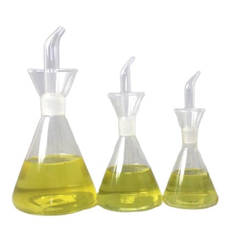 150ML 250ML500ML Borosilicate Glass Cone Shape Oil and Vinegar Bottle with Non Drip Spout