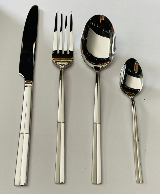 Stainless steel tableware matt sandblasting modern
