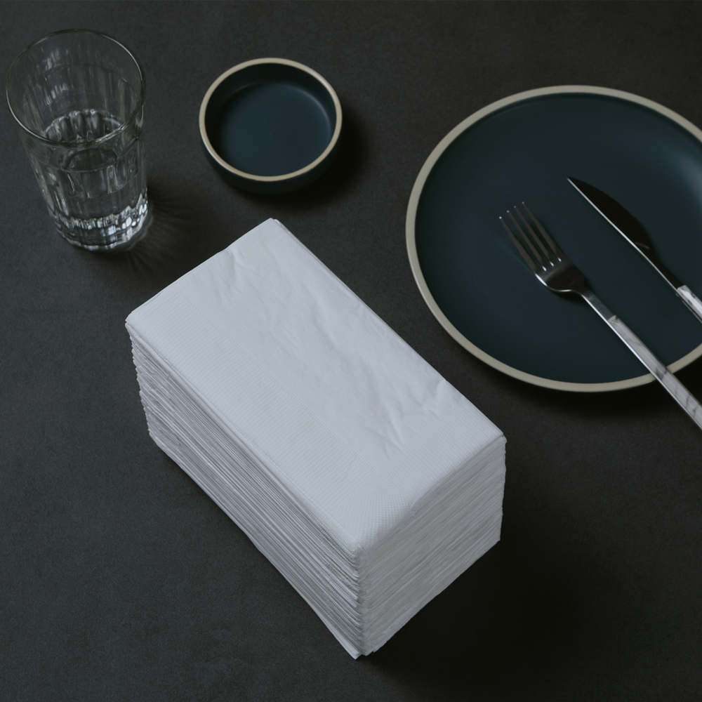 Degradable 38*42CM 1 Ply 19 gsm Virgin Pulp Dinner Napkin