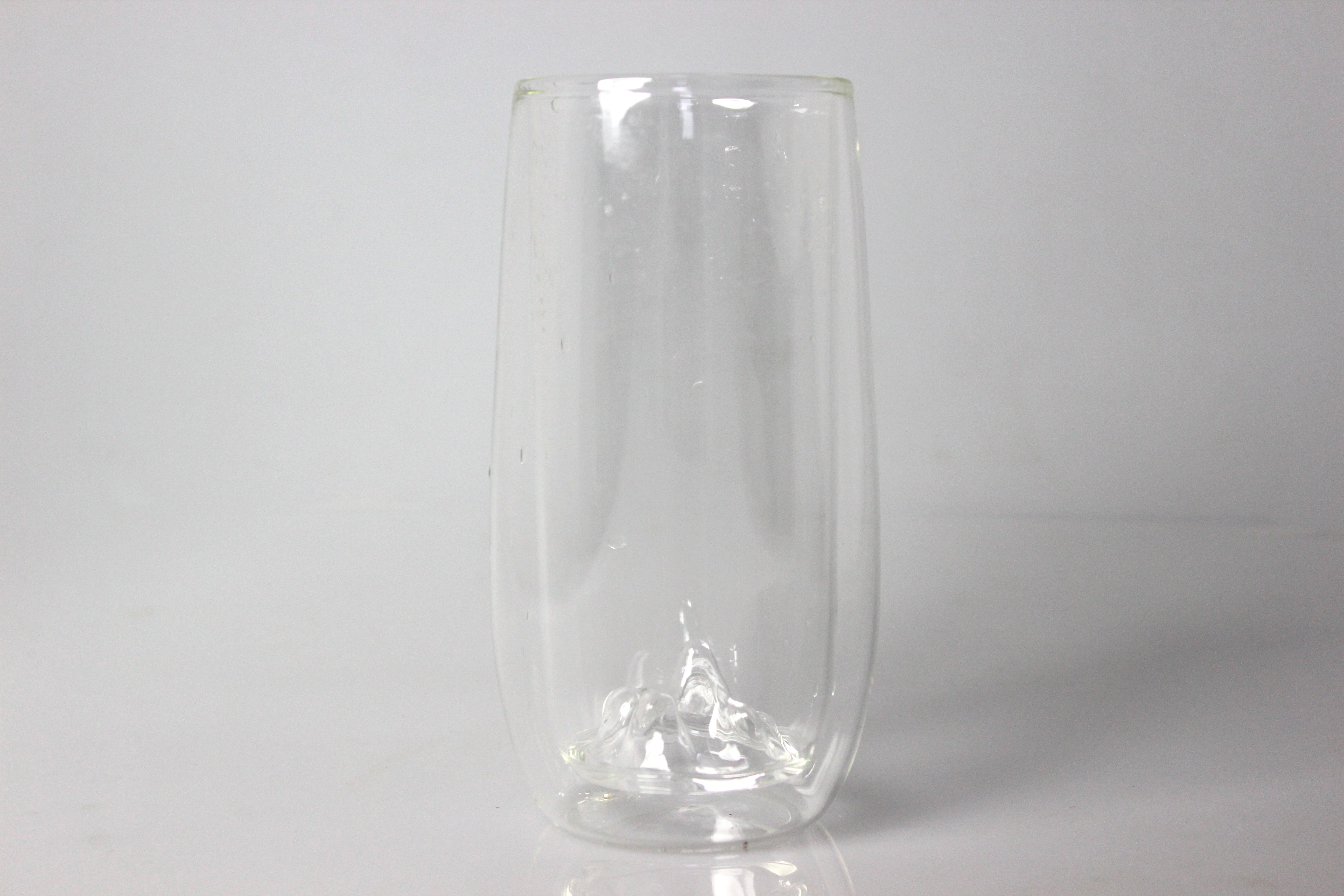 350ML Double Wall Glass Tea Cup with Snow Mountain Design