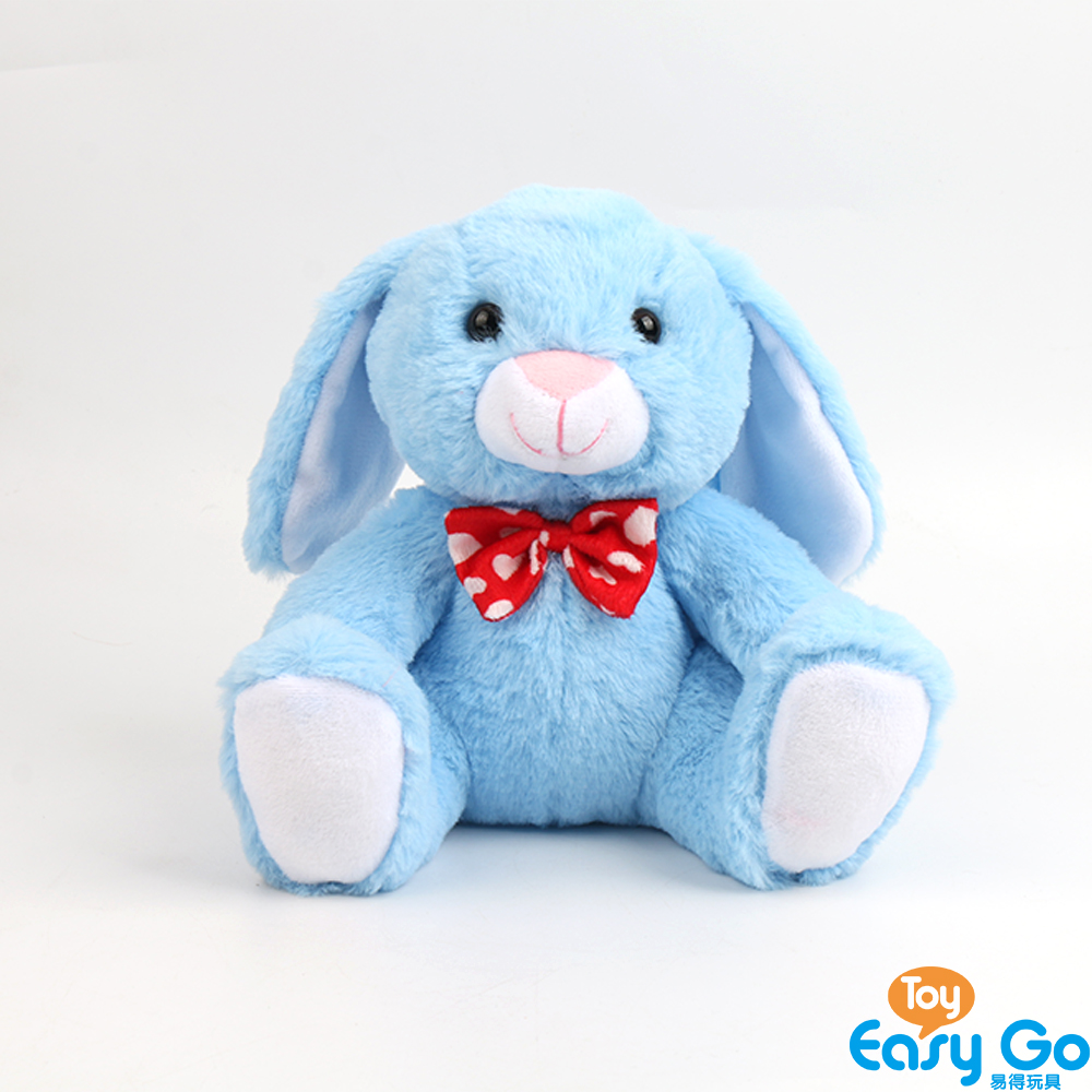 Valentine Gifts blue rabbit plush toy with a bow tie