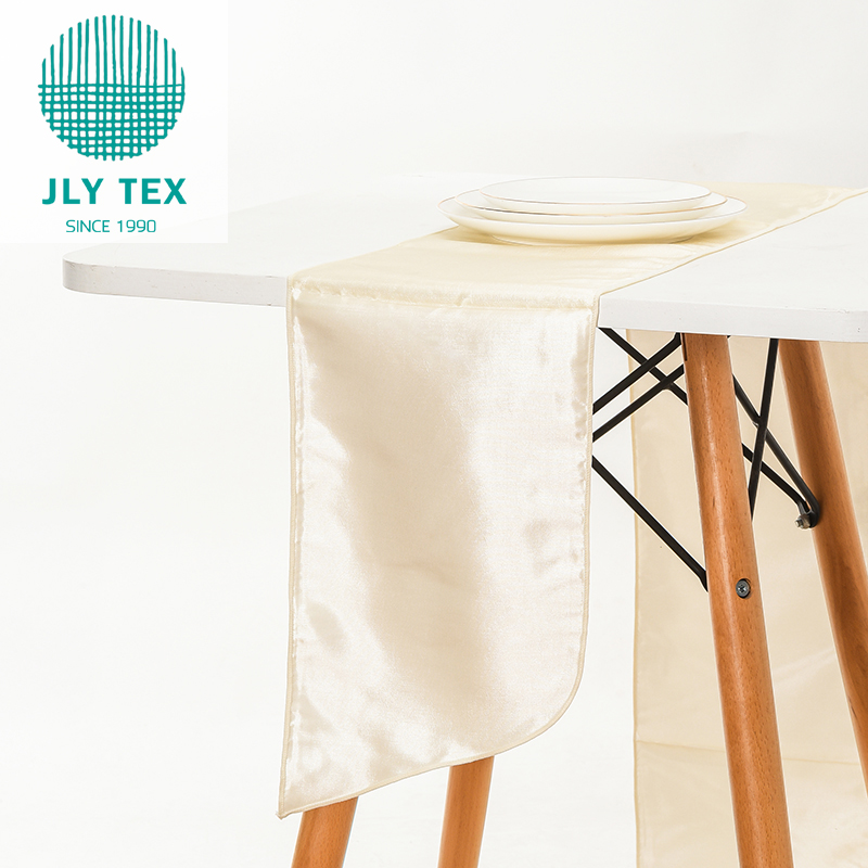Plain satin table runner