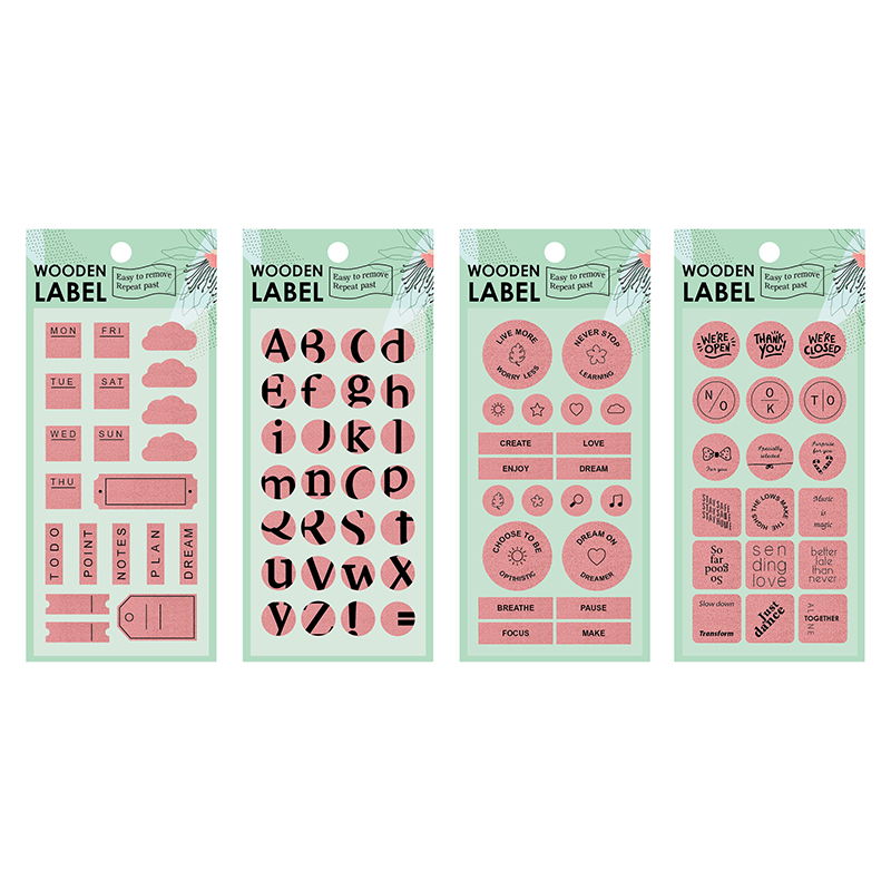 wooden label cork stciker