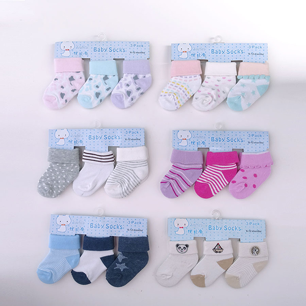 3 Pair Pack Baby Socks