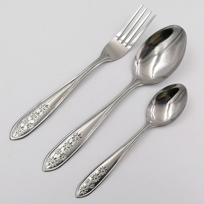South American Style Five-Flowers Stainless Steel Flatware