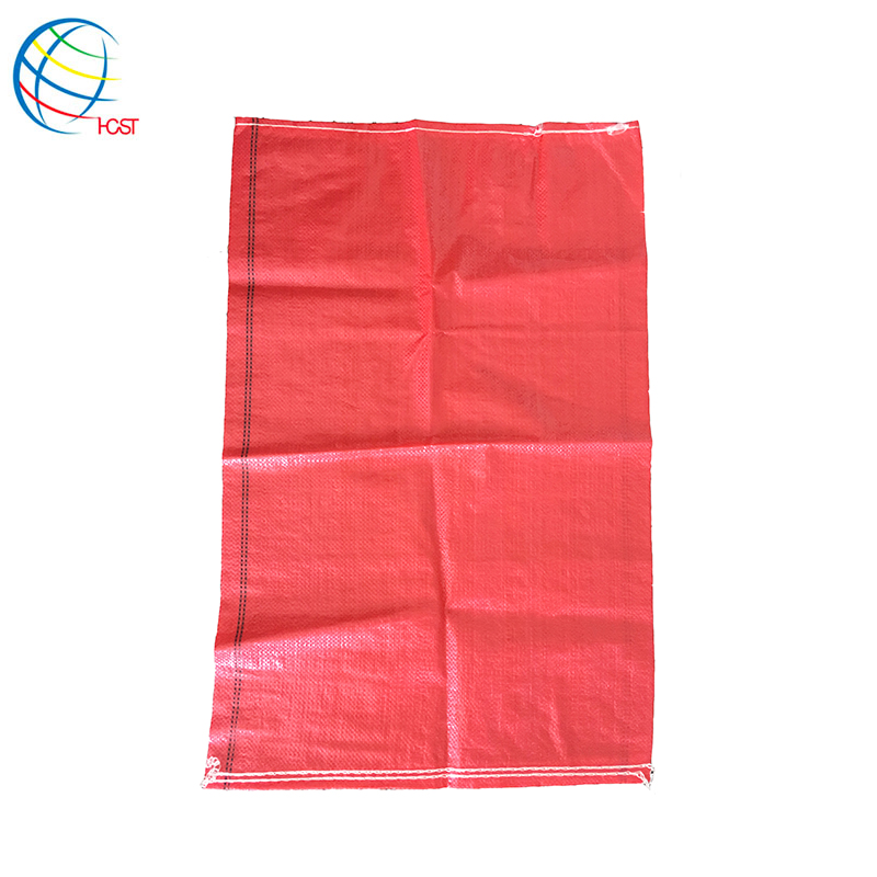 Red PP sack polypropylene woven bag for packing potato exported to Peru