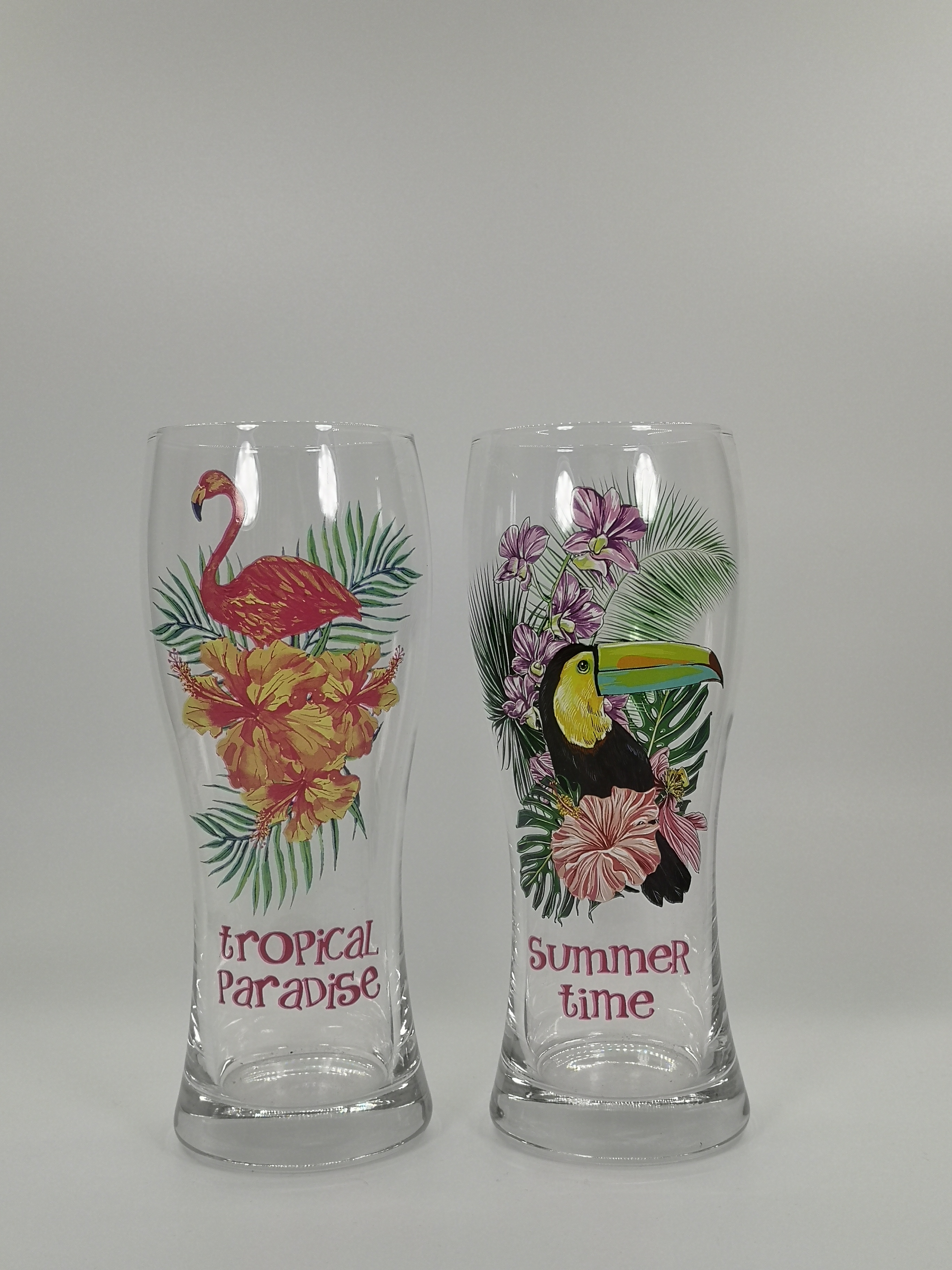 Hand painted beer glass
