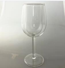 Best Seller High borosilicate double wall glass wine cup for home using with dishwasher safe Eco Friendly EU standard