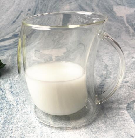 Best Seller high borosilicate double wall glass cup for home using with curve design Dishwasher Safe EU standard ODM OEM