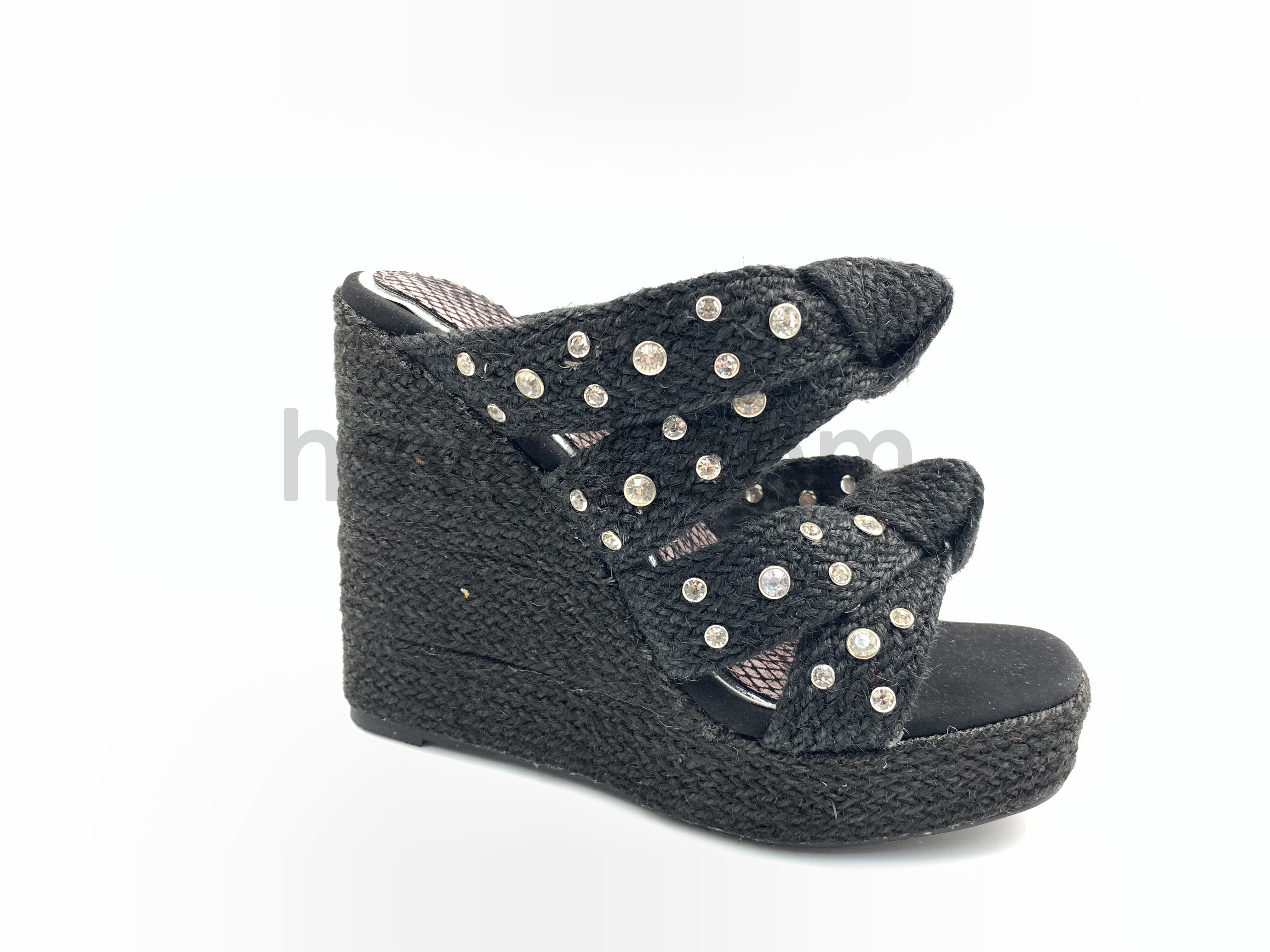 Hemp rope platform wedge Sandals