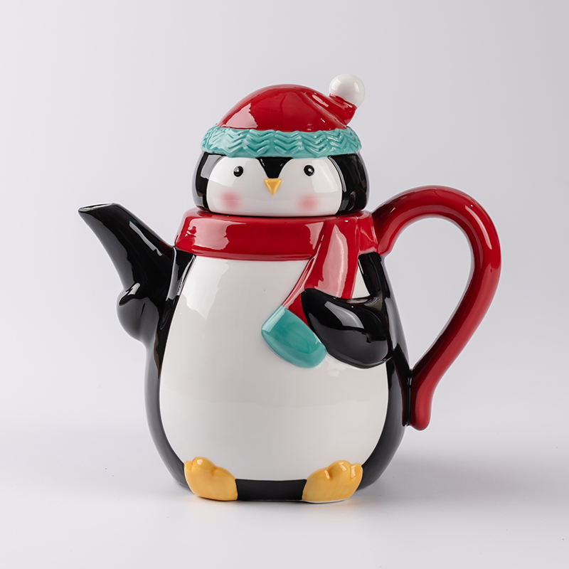 Ceramic Penguin Teapot for Christmas Gift