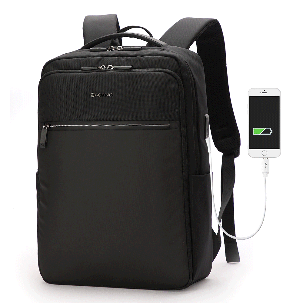 2020 Aoking Waterproof Dual USB Charging Large Capacity Male Business Breathable Travel Backpack