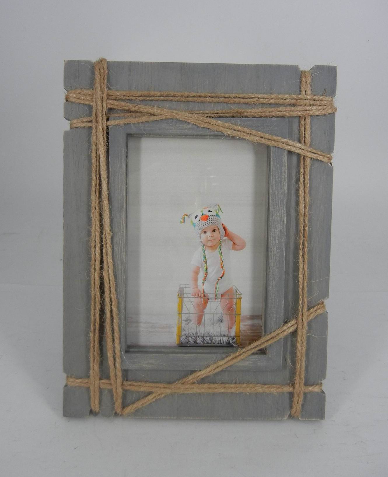 4x6 WOODEN PHOTO FRAME GREY COLOR FOR HOME DECOR