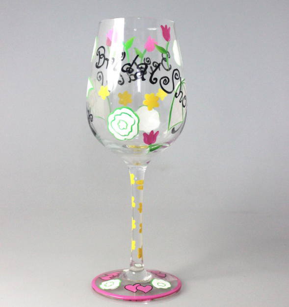 450ML Borosilicate Glass Goblet with Decal Design