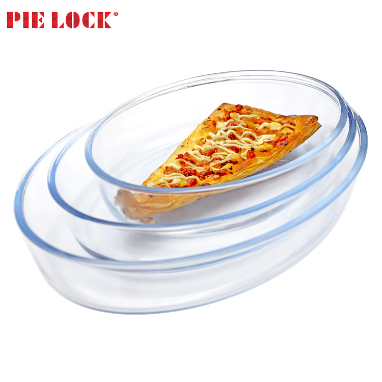 Borosilicate Glass Oven Roasting Glass Pan Heat Resistant Glass Baking Dish set