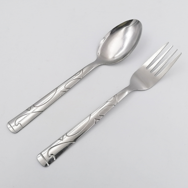 Machine Polish Stainlss Steel Fork And Spoon