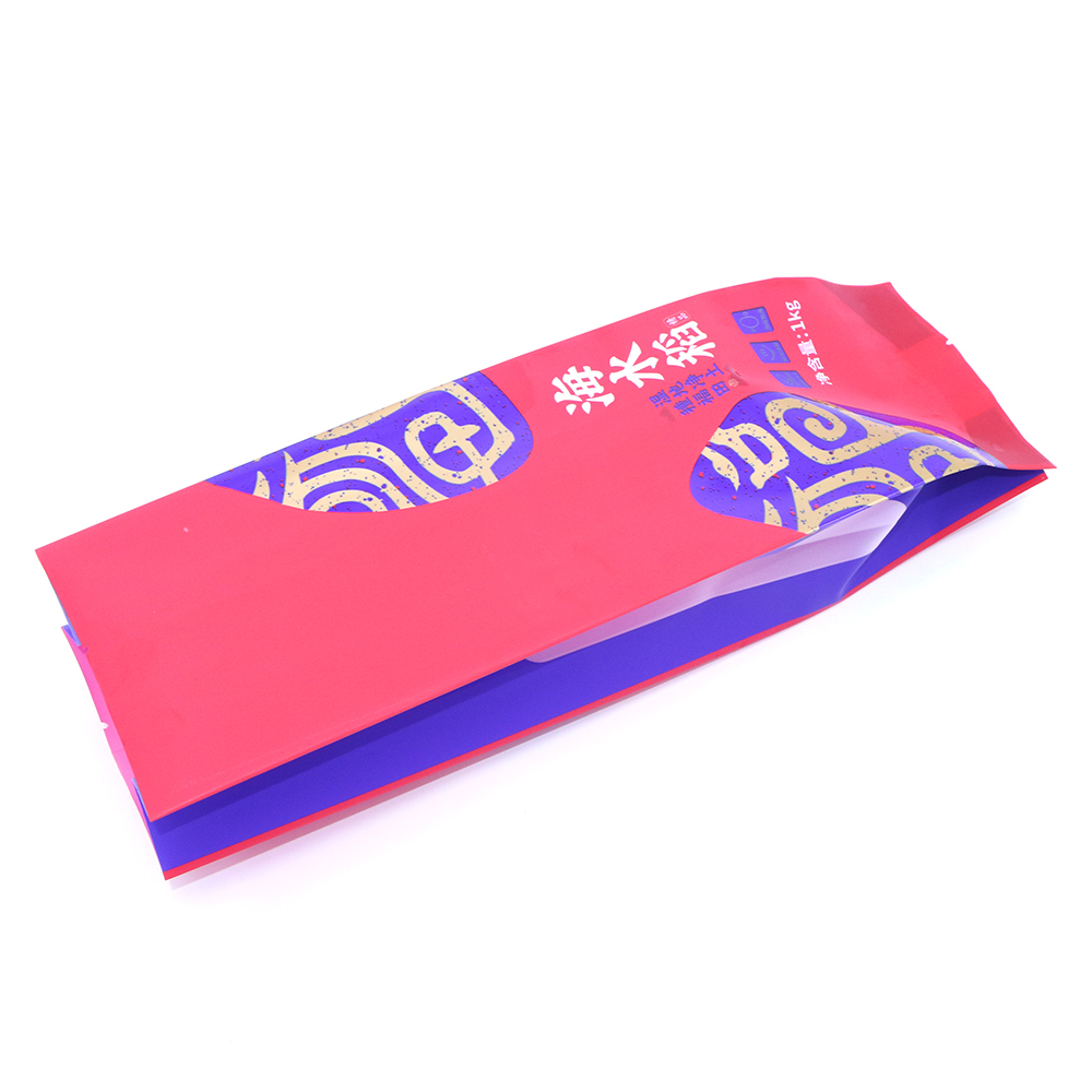 Reusable stand up zip lock paper bags clear window kraft paper packaging for tea coffee powder