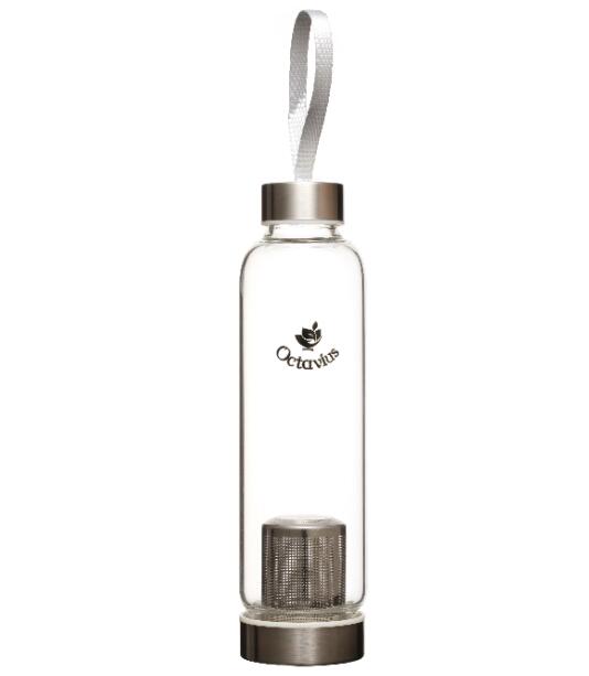 Best seller high borosilicate sport water glass bottle with stainless steel filter and lid for home using EU standard ODM OEM Dishwasher Safe LFGB