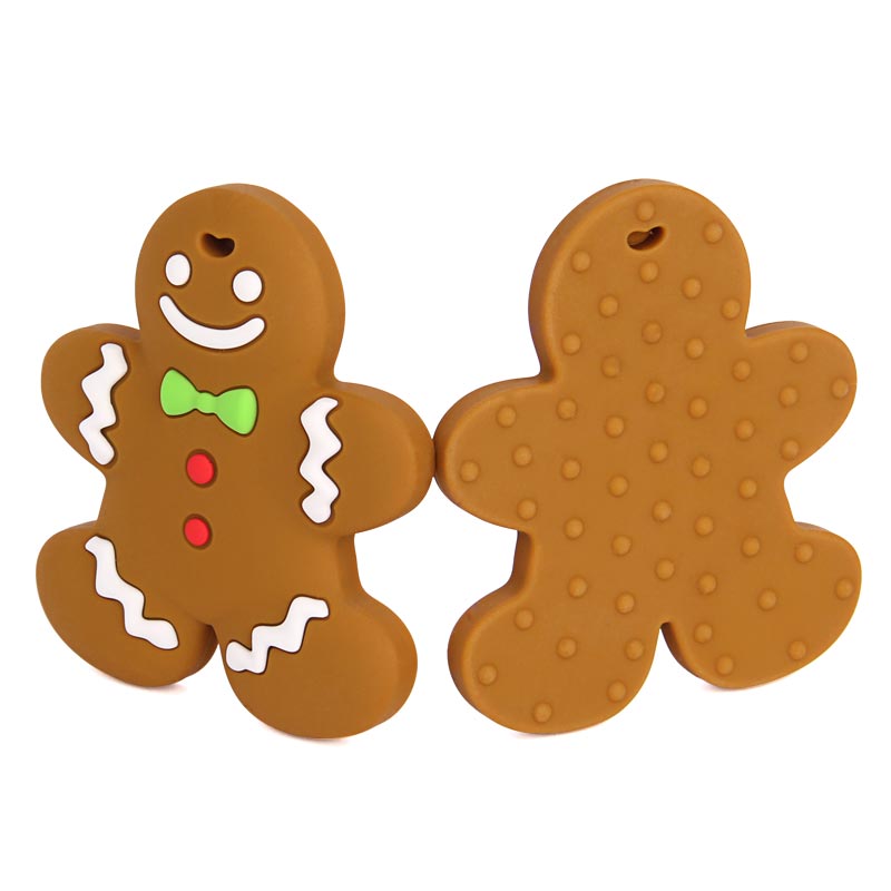 Silicone Gingerbread man teether