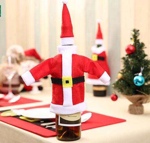 Christmas wine bottle cloth