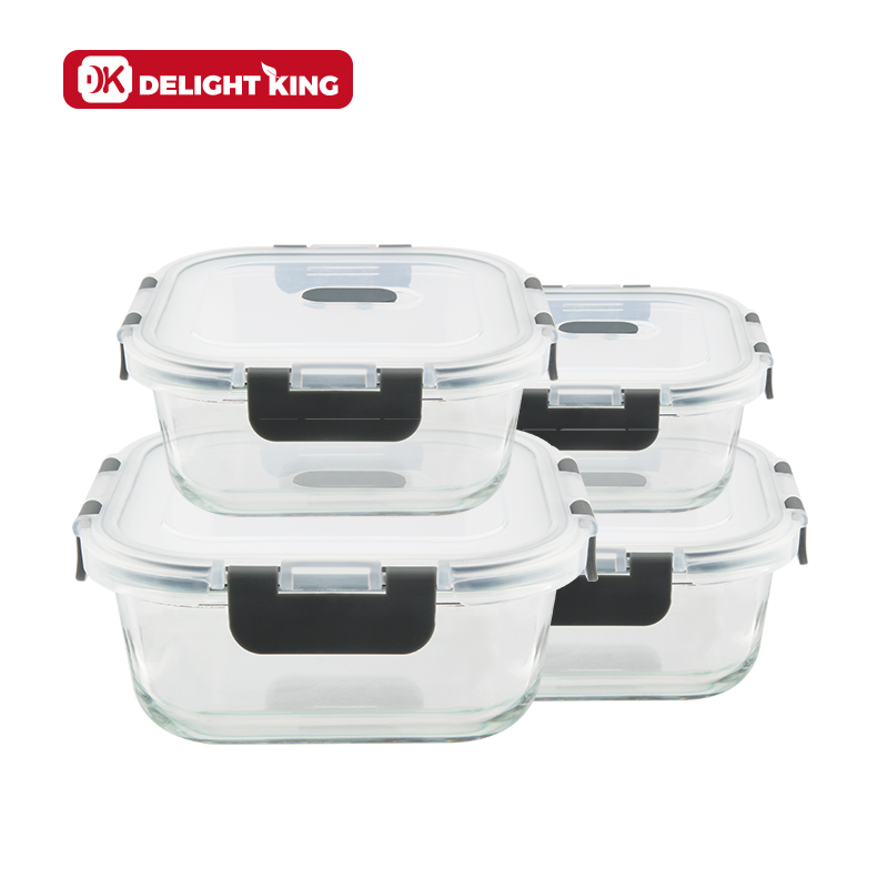 Glass food container