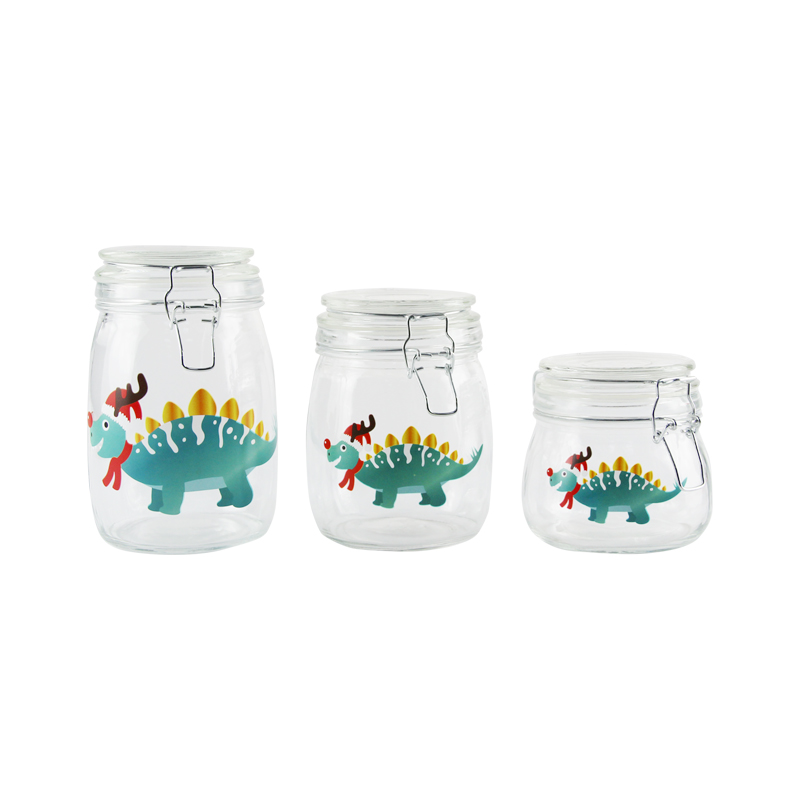 S/3 glass canister
