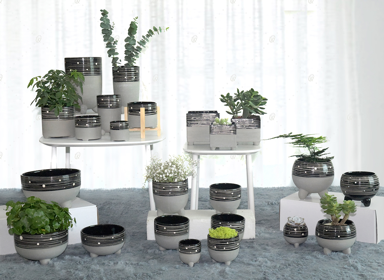 Double Color design flowerpot